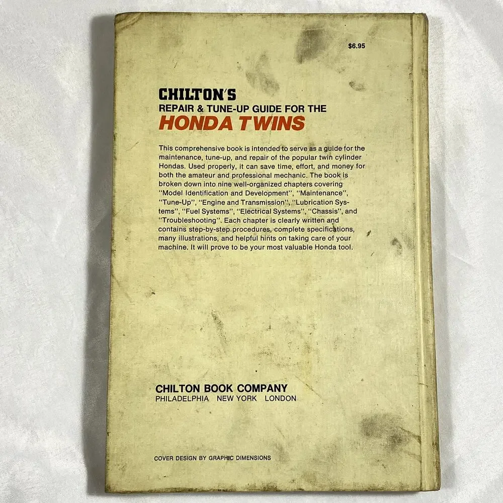 Chilton's Repair and Tune-Up Guide Honda Twins Motorcycle Service Manual Book